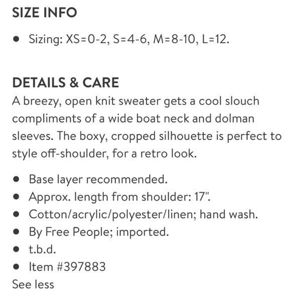 Free People Sunday Smile Horizontal Rib Pullover - Picture 8 of 8